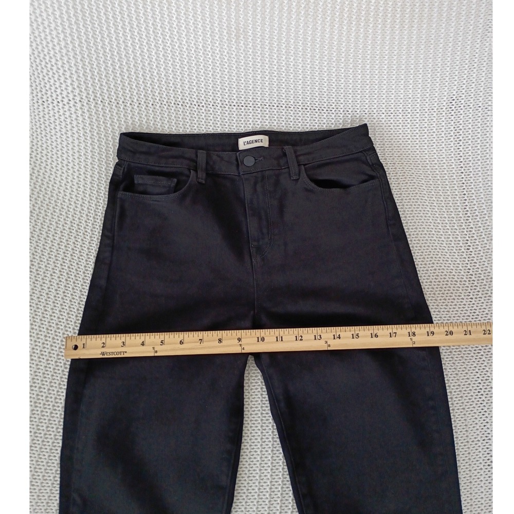 L'AGENCE SERA NWOT High Rise Bootcut Jeans Saturated‎ Black 30x30 Flare USA $298 - Picture 10 of 12